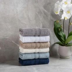 Moda At Home Allure Cotton Hand Towel (Marble Grey)