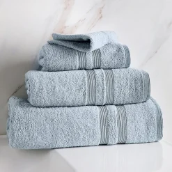 Moda At Home Allure Cotton Hand Towel (Powder Blue)