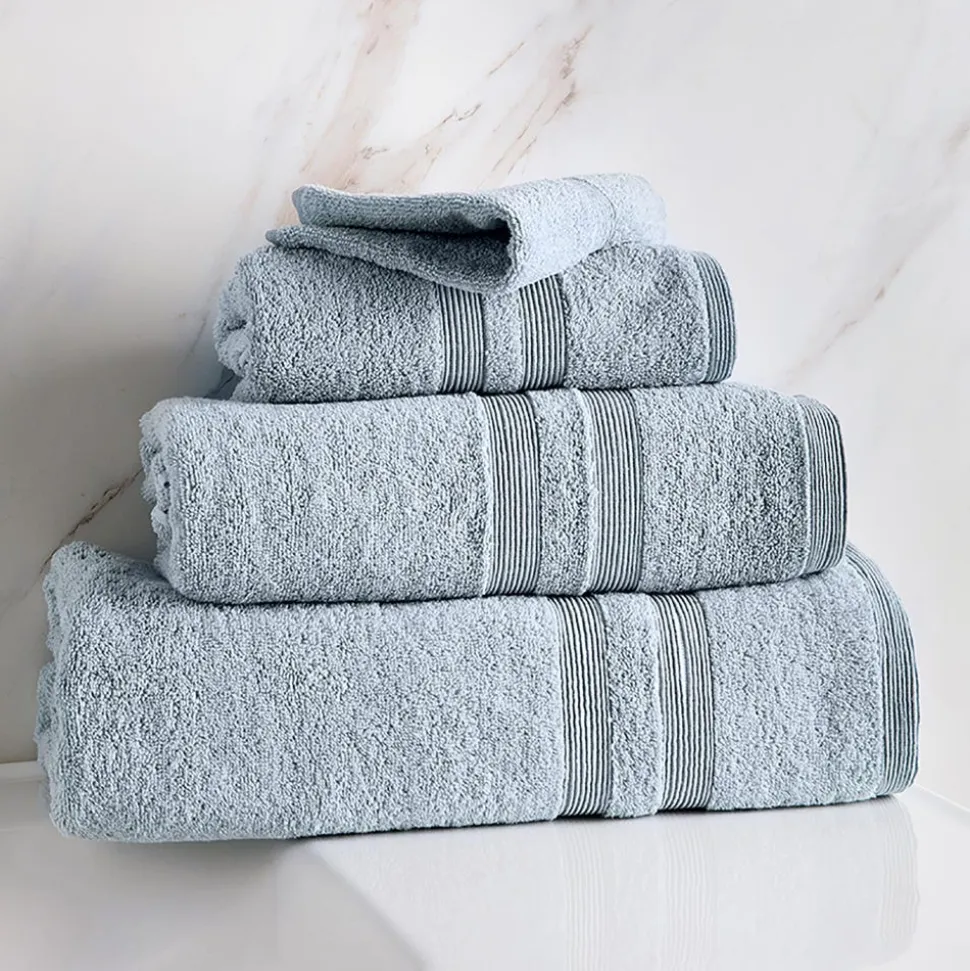 Moda At Home Allure Cotton Hand Towel (Powder Blue)