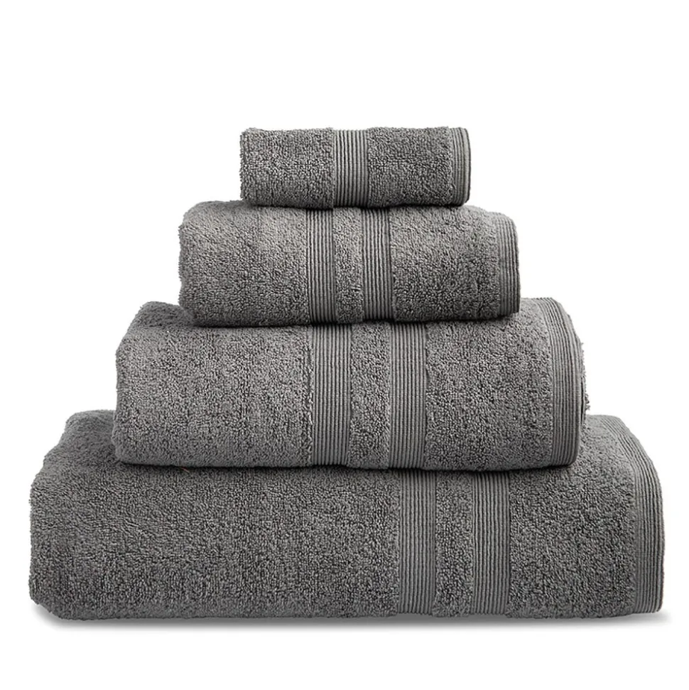 Moda At Home Allure Cotton Hand Towel (Dark Grey)