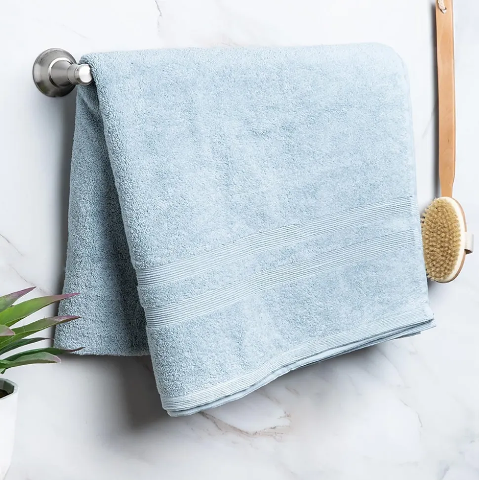 Moda At Home Allure Turkish Cotton Bath Sheet (Powder Blue)
