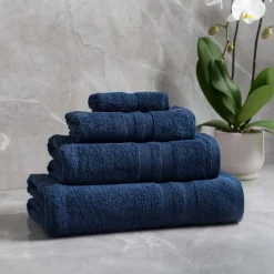Moda At Home Allure Turkish Cotton Bath Sheet (Indigo)