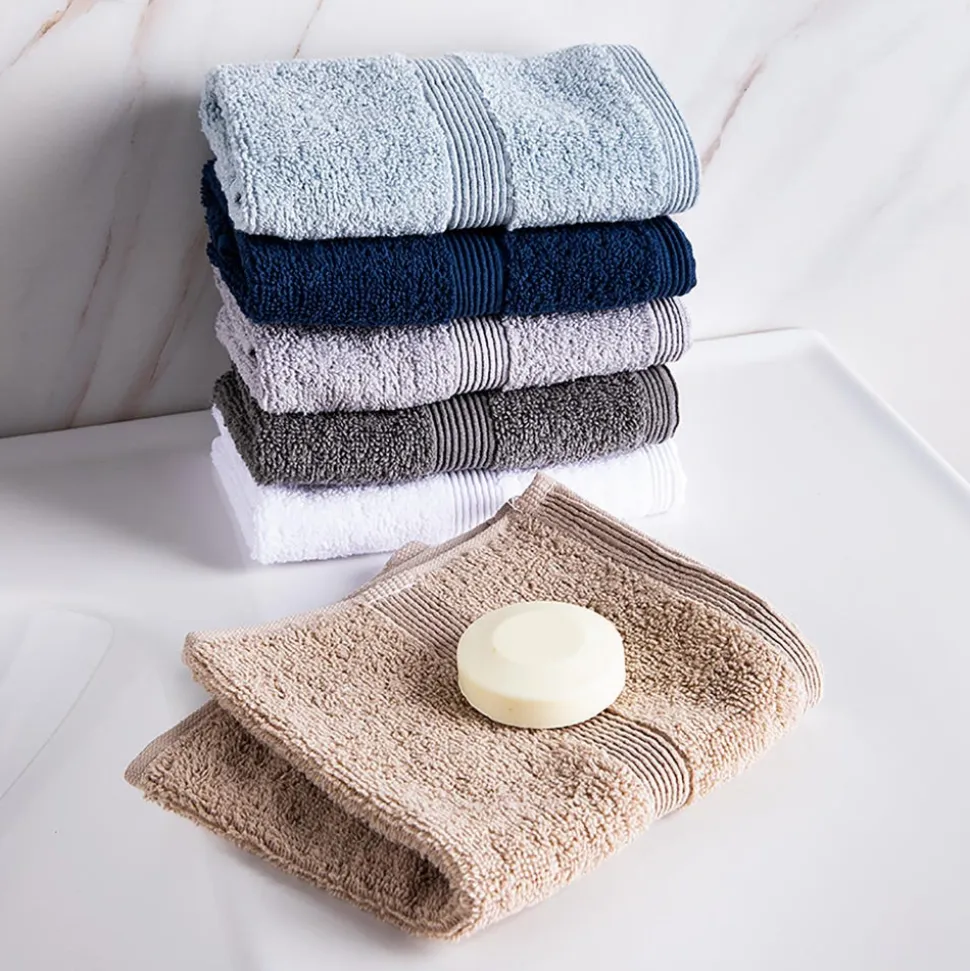 Moda At Home Allure Turkish Cotton Face Towel (Dark Grey)