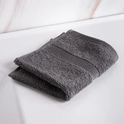 Moda At Home Allure Turkish Cotton Face Towel (Dark Grey)