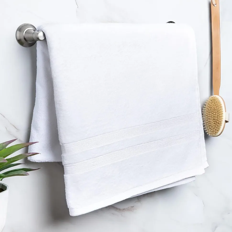 Moda At Home Allure Turkish Cotton Bath Sheet (White)