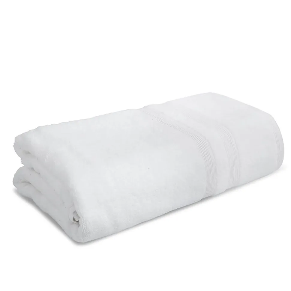 Moda At Home Allure Turkish Cotton Bath Sheet (White)