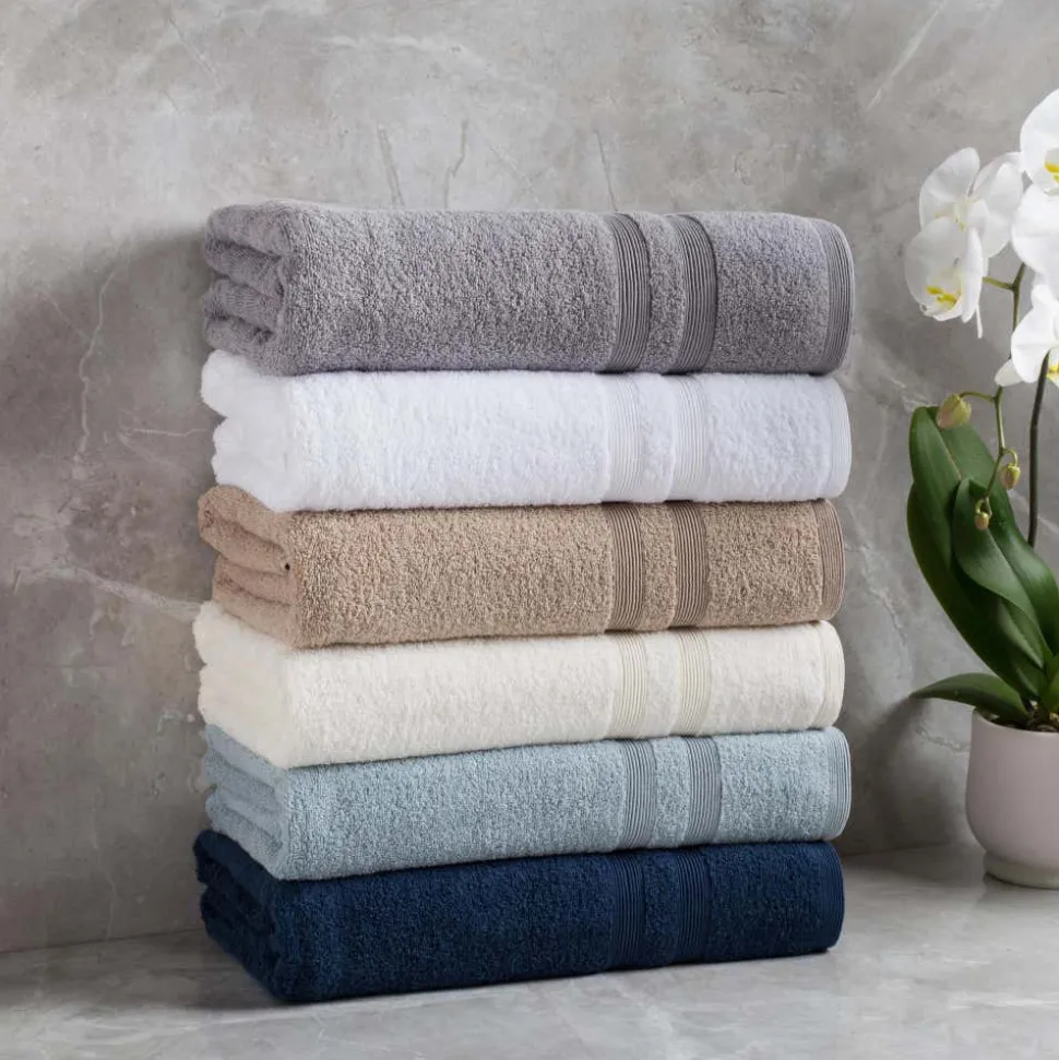 Moda At Home Allure Turkish Cotton Bath Sheet (White)