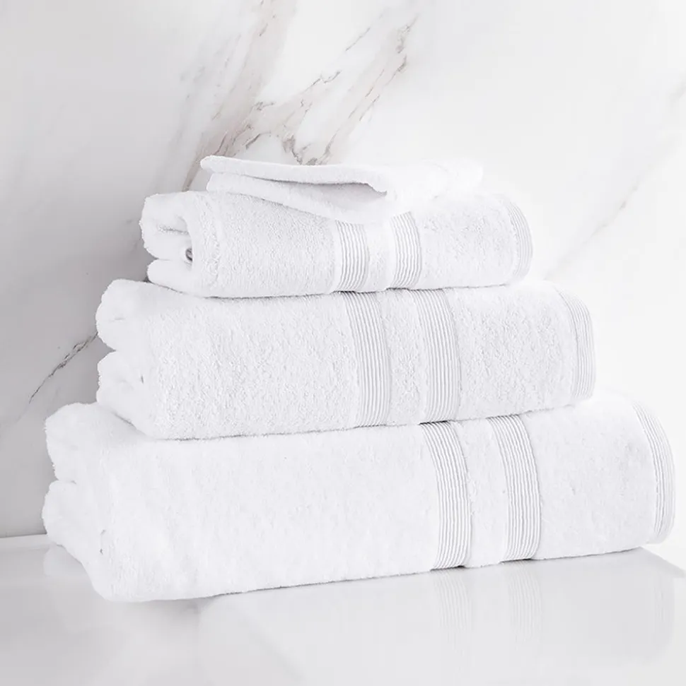 Moda At Home Allure Turkish Cotton Bath Sheet (White)