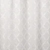 Moda At Home Linden Jacquard Shower Curtain (Grey/White)