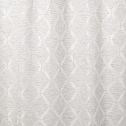 Moda At Home Linden Jacquard Shower Curtain (Grey/White)