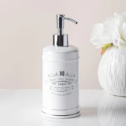Moda At Home Paris Ceramic Soap Pump (White)