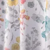 Moda At Home Wildflower Slub Fabric Shower Curtain (Grey/Taupe)