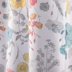 Moda At Home Wildflower Slub Fabric Shower Curtain (Grey/Taupe)