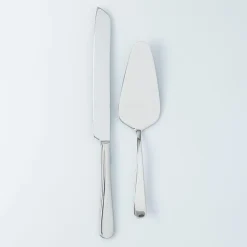 Natural Living Cake Server - Set of 2 (Stainless Steel)