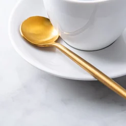 Natural Living Stainless Steel 'Small' Condiment Spoon (Gold)