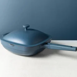 One-Pan Quadra Deep Fry Pan-W Steamer 10in 26 Cm / 3.7 L (Blue Salt)