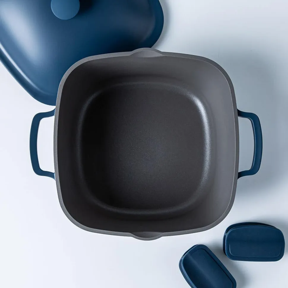 One-Pan Quadra Dutch Oven with Lid 24 Cm / 4.9 L (Blue Salt)