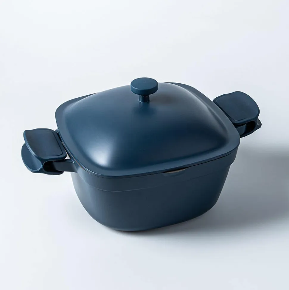 One-Pan Quadra Dutch Oven with Lid 24 Cm / 4.9 L (Blue Salt)