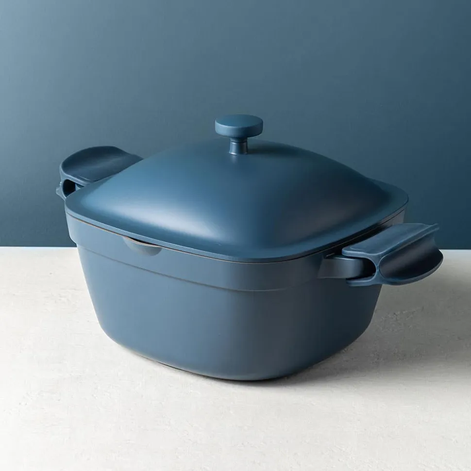 One-Pan Quadra Dutch Oven with Lid 24 Cm / 4.9 L (Blue Salt)