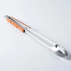 Outset BBQ Rosewood Handle Tongs (Stainless Steel)