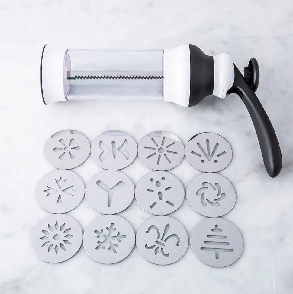 OXO Good Grips Bake Cookie Press Gun - Set of 12 (White)