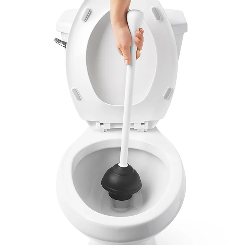 OXO Good Grips Bath Toilet Plunger with Caddy (White)