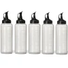 OXO Good Grips Plastic Squeeze Bottle - Set of 5 (Black/Clear)
