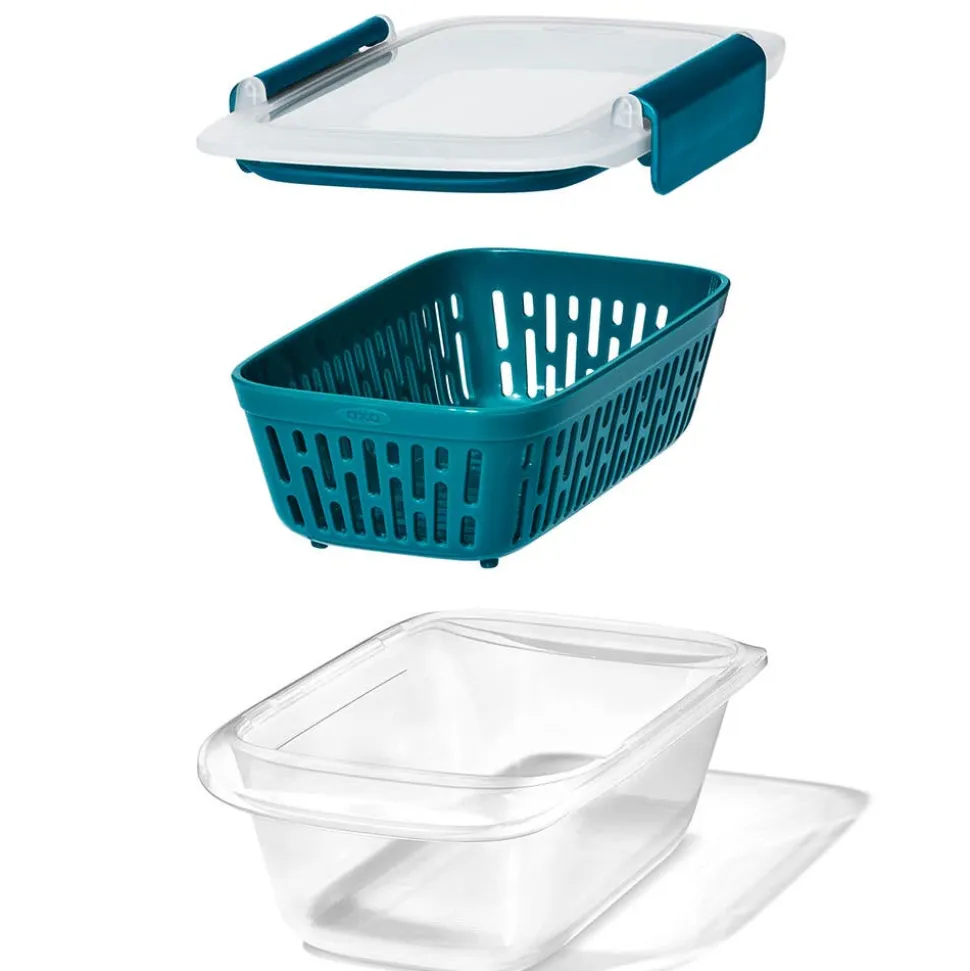 OXO Good Grips Prep & Go Food Storage Container with Lid (Clear/Green)