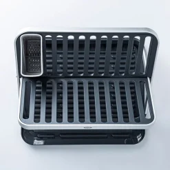 OXO Good Grips 'Rust-Proof Aluminum' Fold-Flat Dish Rack (Black/Grey)