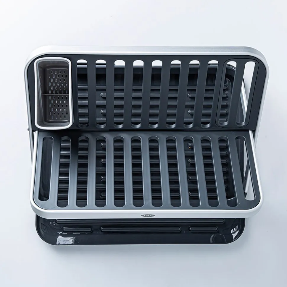 OXO Good Grips 'Rust-Proof Aluminum' Fold-Flat Dish Rack (Black/Grey)