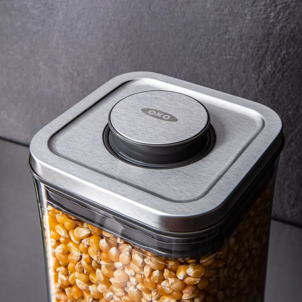 OXO Good Grips Steel Pop 2.0 'Short' Storage Canister Square 1L