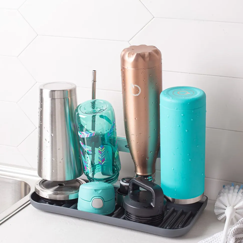 OXO Good Grips Water Bottle Drying Rack (Black/Grey)