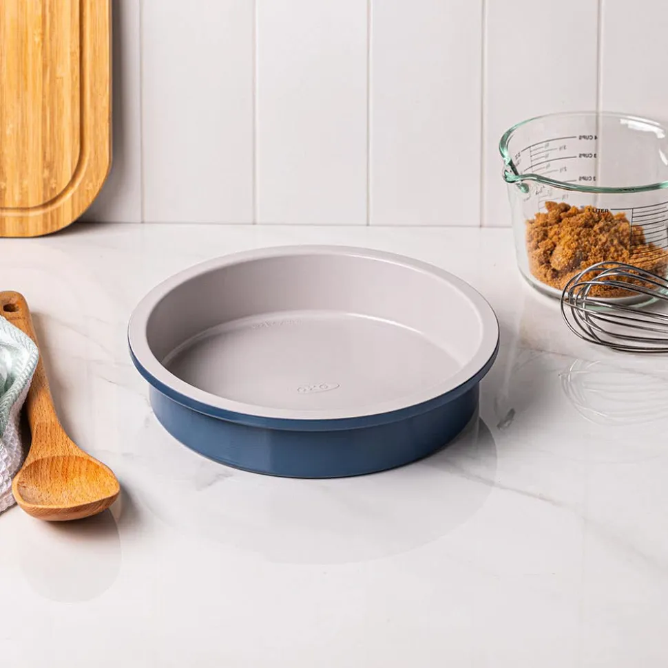 OXO Non-Stick Pro Ceramic Coated Round Cake Pan (Blue/Grey)