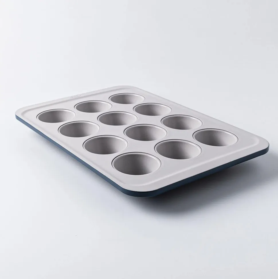 OXO Non-Stick Pro Ceramic Coated Muffin Pan (Blue/Grey)