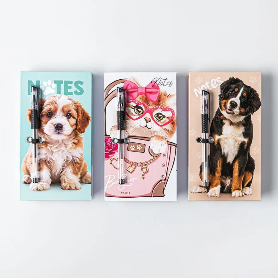 Peach Memo 'Bernese/Kitten/Havanese' Notepad with Pen (Asstd.)