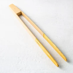 Pebbly Bamboo Magnetic Toast Tongs 9.5" (Asstd.)