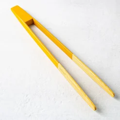 Pebbly Bamboo Magnetic Toast Tongs 9.5