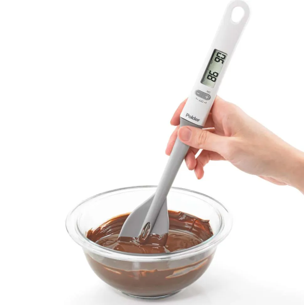 Polder Precise Digital Baking Thermometer (White/Grey)