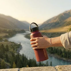 Quench Core Double Wall Bottle with Handle (Bordeaux 32oz)