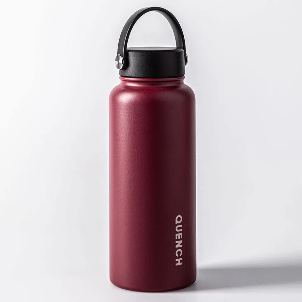 Quench Core Double Wall Bottle with Handle (Bordeaux 32oz)