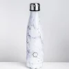Quench Flow 'Marble' St-St Double-Wall Water Bottle (White 17oz)