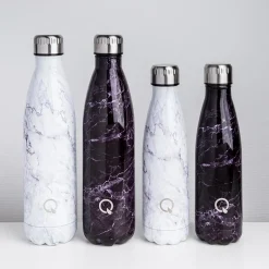 Quench Flow 'Marble' St-St Double-Wall Water Bottle (White 17oz)