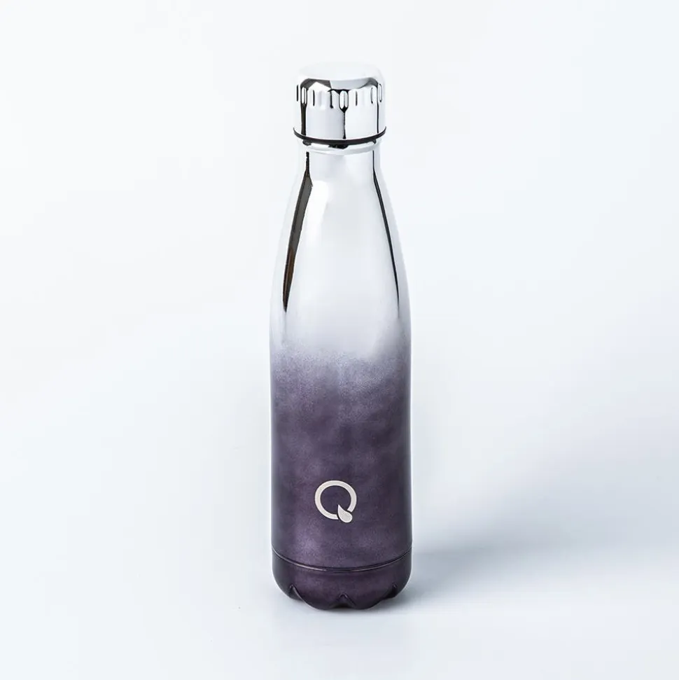 Quench Flow 'Ombre' St-St Double-Wall Water Bottle (Silver 17oz)