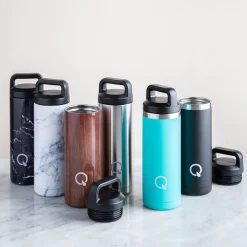 Quench Pulse 'Marble' Double Wall Sport Bottle (Black 18oz)