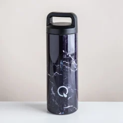Quench Pulse 'Marble' Double Wall Sport Bottle (Black 18oz)