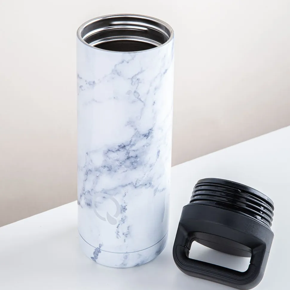 Quench Pulse 'Marble' Double Wall Sport Bottle (White 18oz)