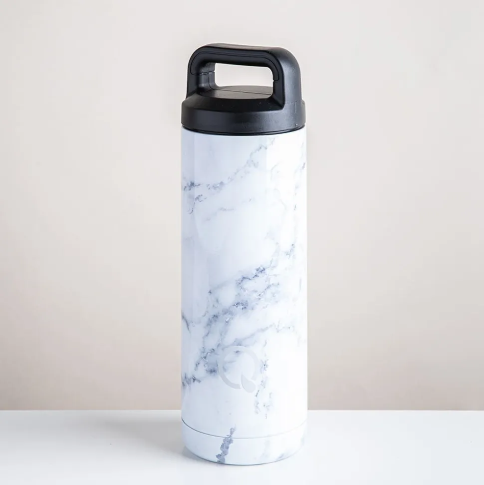 Quench Pulse 'Marble' Double Wall Sport Bottle (White 18oz)
