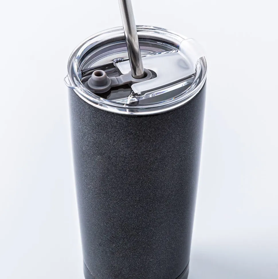 Quench Sippy Double Wall Tumbler with Straw (Black Amethyst 20oz)