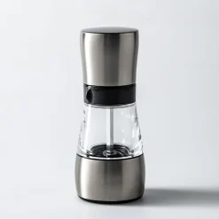 Romer & Bechtel Elite Acrylic Pepper Mill (Clear/Brushed Ss/Black)