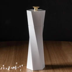 Romer & Bechtel Elite 'Spiral' Salt Mill (White/Stainless Steel)